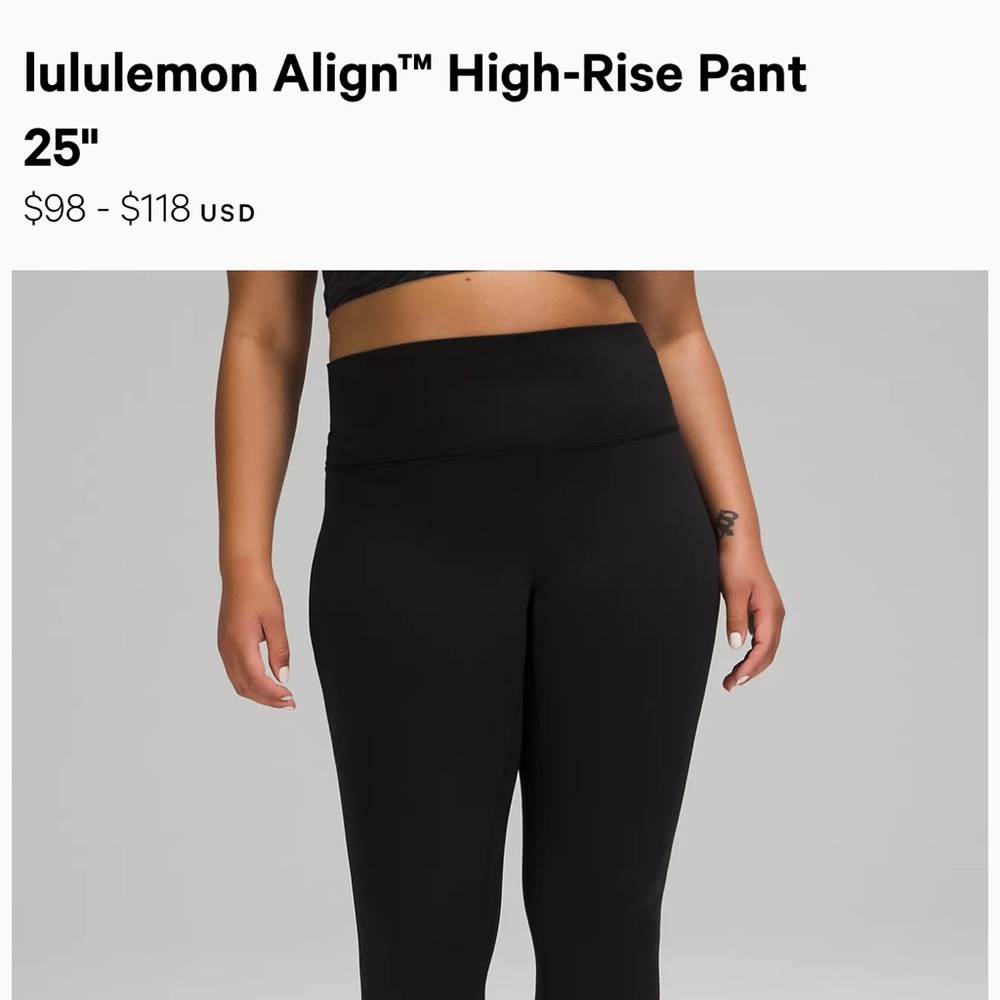 LULULEMON Align High Rise 25 | Black